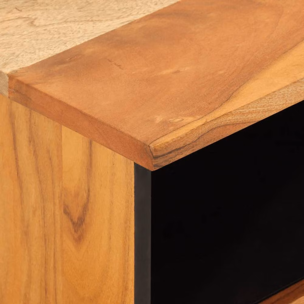 Berkfield Home Beautiful Bedside Cabinets, Set of 2, Brown Acacia Wood, W/D/H: 40 x 33 x 46 cm – 6