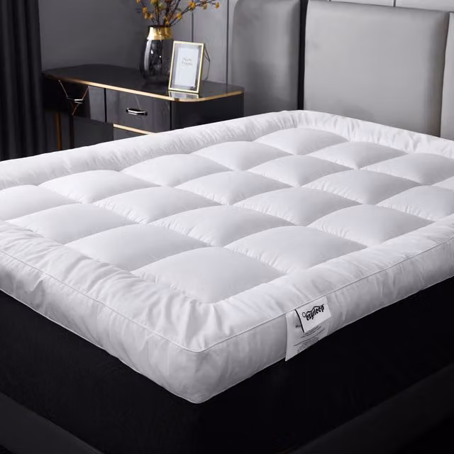Ezysleep Super Soft Hypoallergenic Mattress Topper, White, 10.16 cm Thick, Width: 135 cm