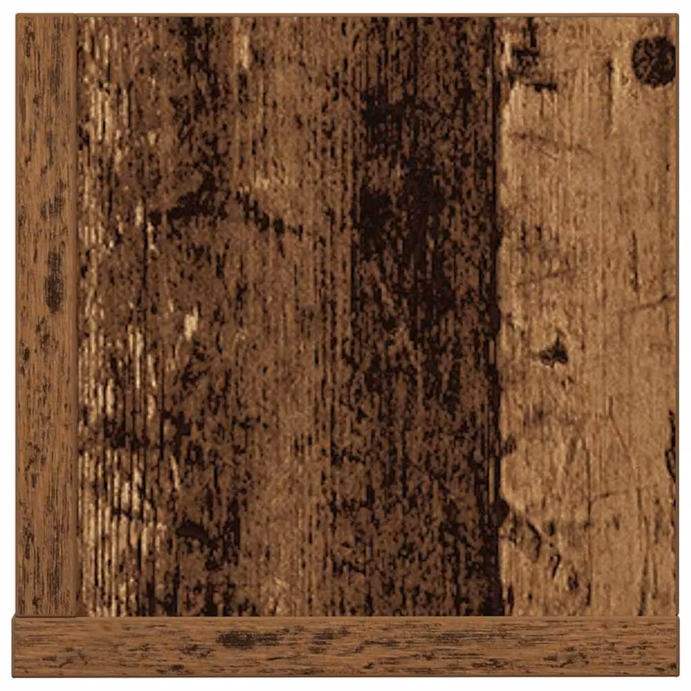 Berkfield Home Wall Shelves, 2 Piece Set in Brown Old Wood, W/D/H: 100 x 16.5 x 16.5 cm – 5