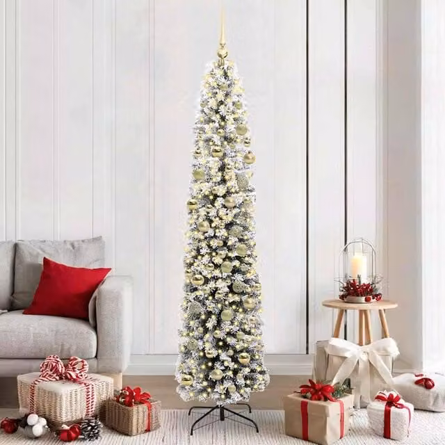 Berkfield Home Artificial Christmas Tree with 300 LEDs and Stand, Green, Height: 210 cm – 1