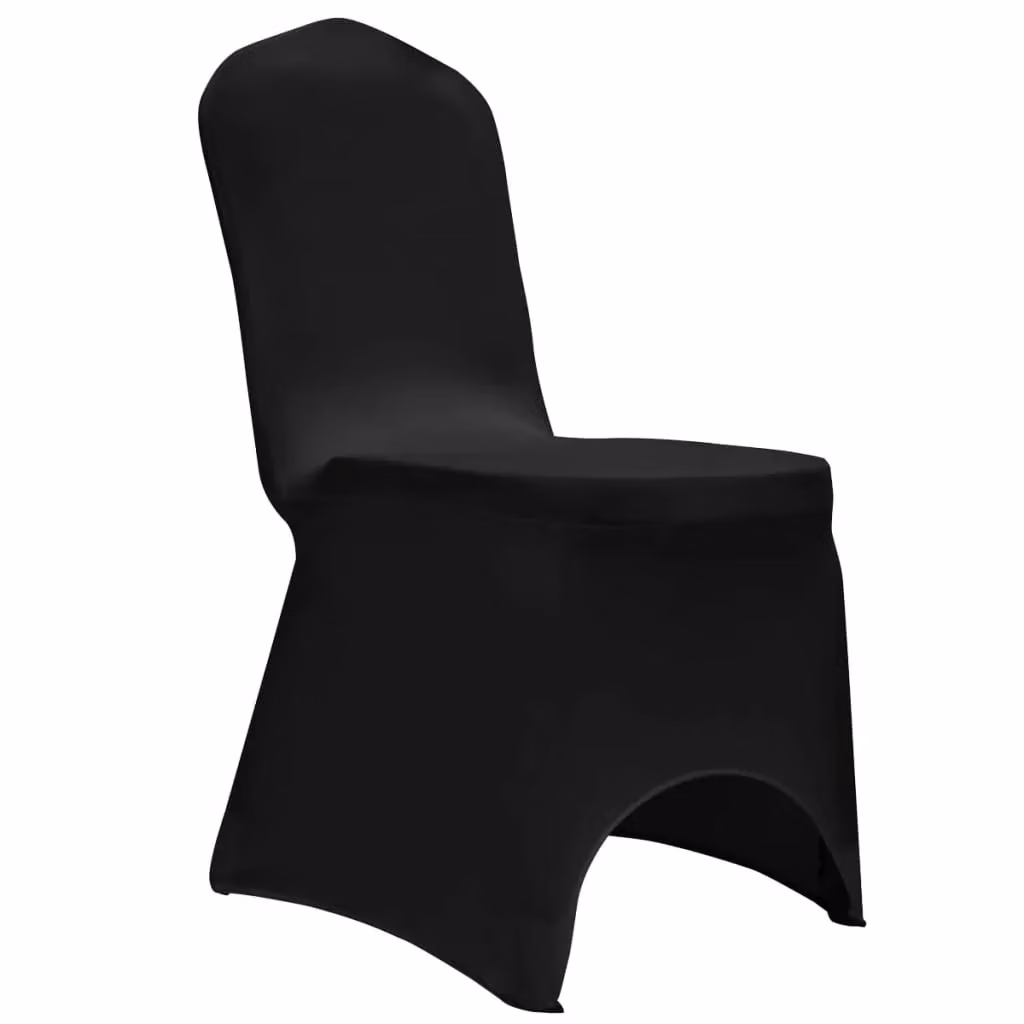 Berkfield Home Black Stretch Dining Chair Covers, 12 Pack – 3