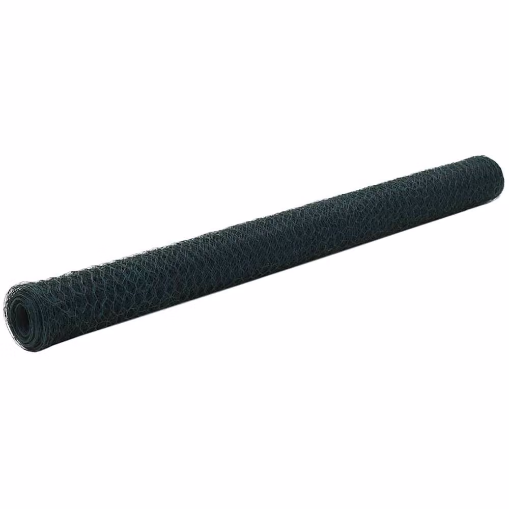 Berkfield Home Green PVC Coated Steel Chicken Wire Fence Mesh, 25 x 1.5 m – 2
