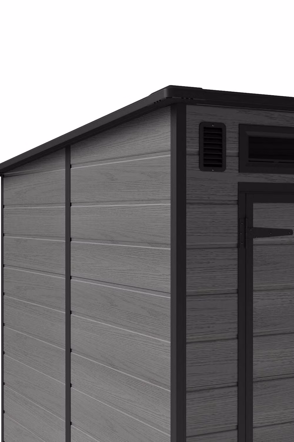Living and Home Dark Grey Pent Roof Outdoor Garden Tool Storage Shed with Double Doors, W: 182.88 cm, D: 181.0 cm, H: 197.0 cm – 5