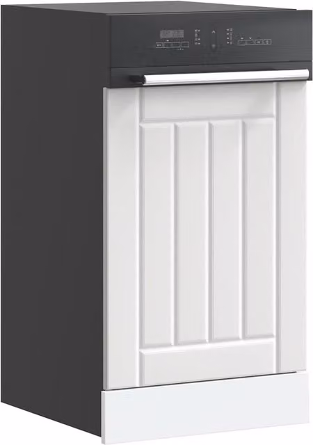 Berkfield Home Lucca Dishwasher Panel in White Engineered Wood – 1