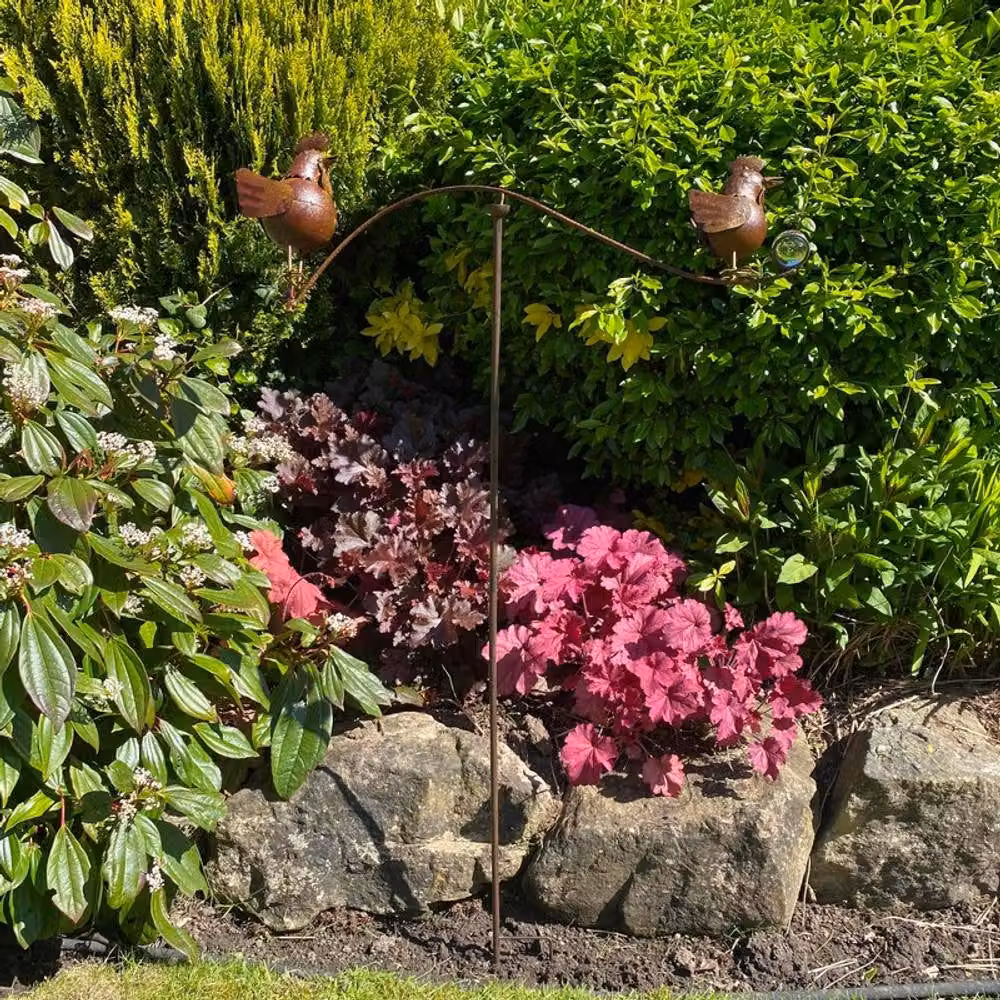 Minster Cockeril Garden Spinner in Brown, W/D/H: 90 x 90 x 140 cm – 2