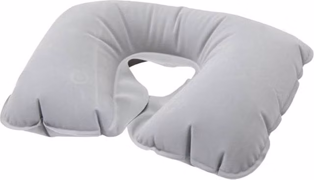 Floso Inflatable Plain Travel Pillow in Grey