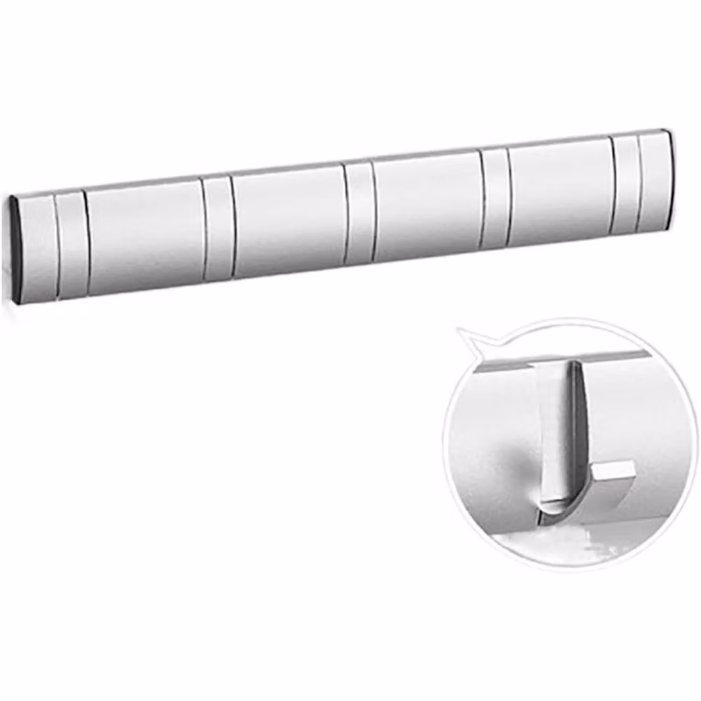 EONLION Silver Aluminium Wall Mounted Towel Rail Drying Rack, Width: 50 cm – 3