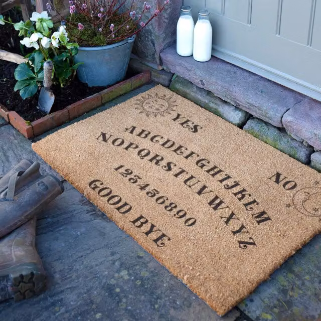 Artsy Mats Ouija Board Coir Doormat in Brown, W/D: 90 x 60 cm