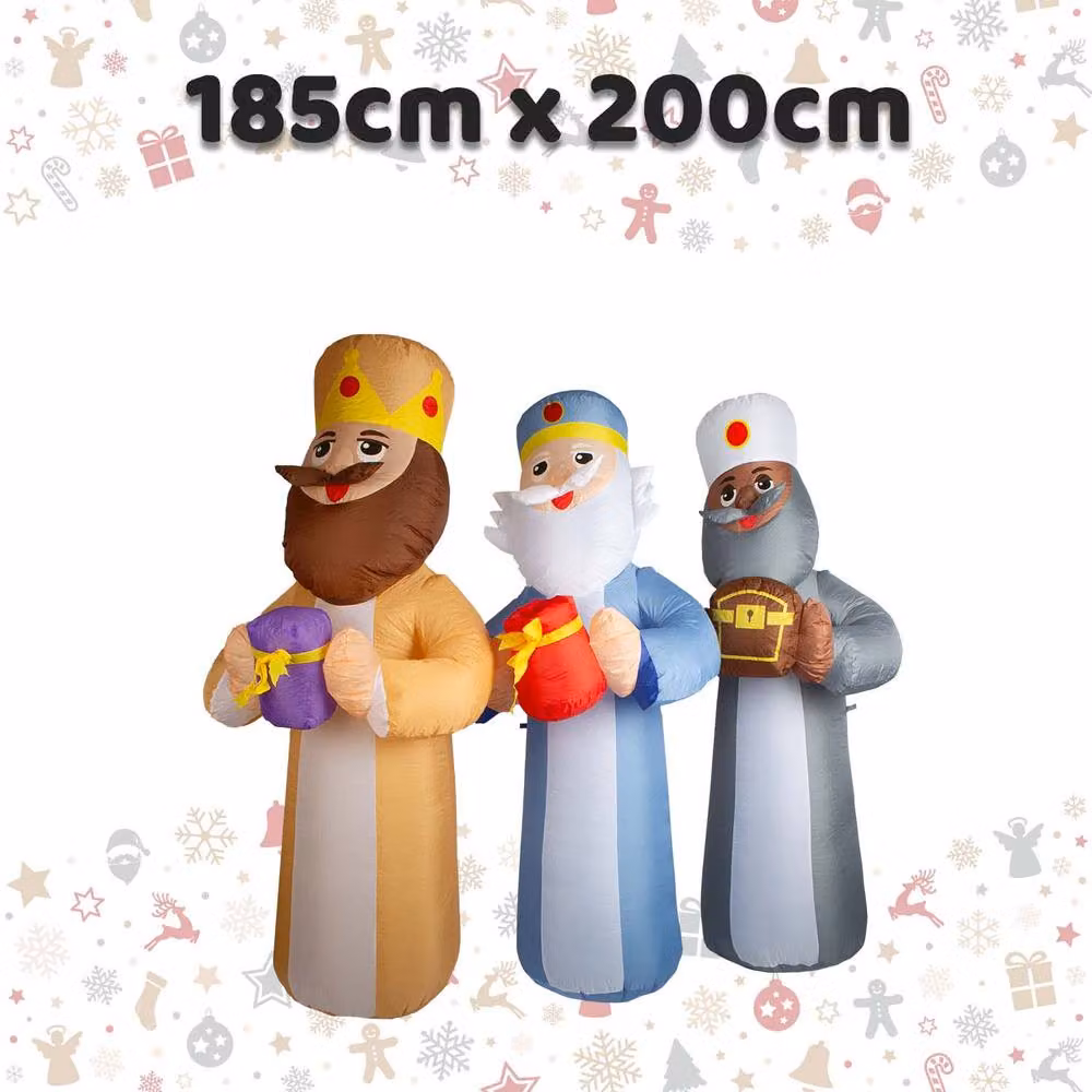 VFM e-Store Multicolour Christmas Three Kings Inflatable, W: 200 cm, H: 185 cm – 2