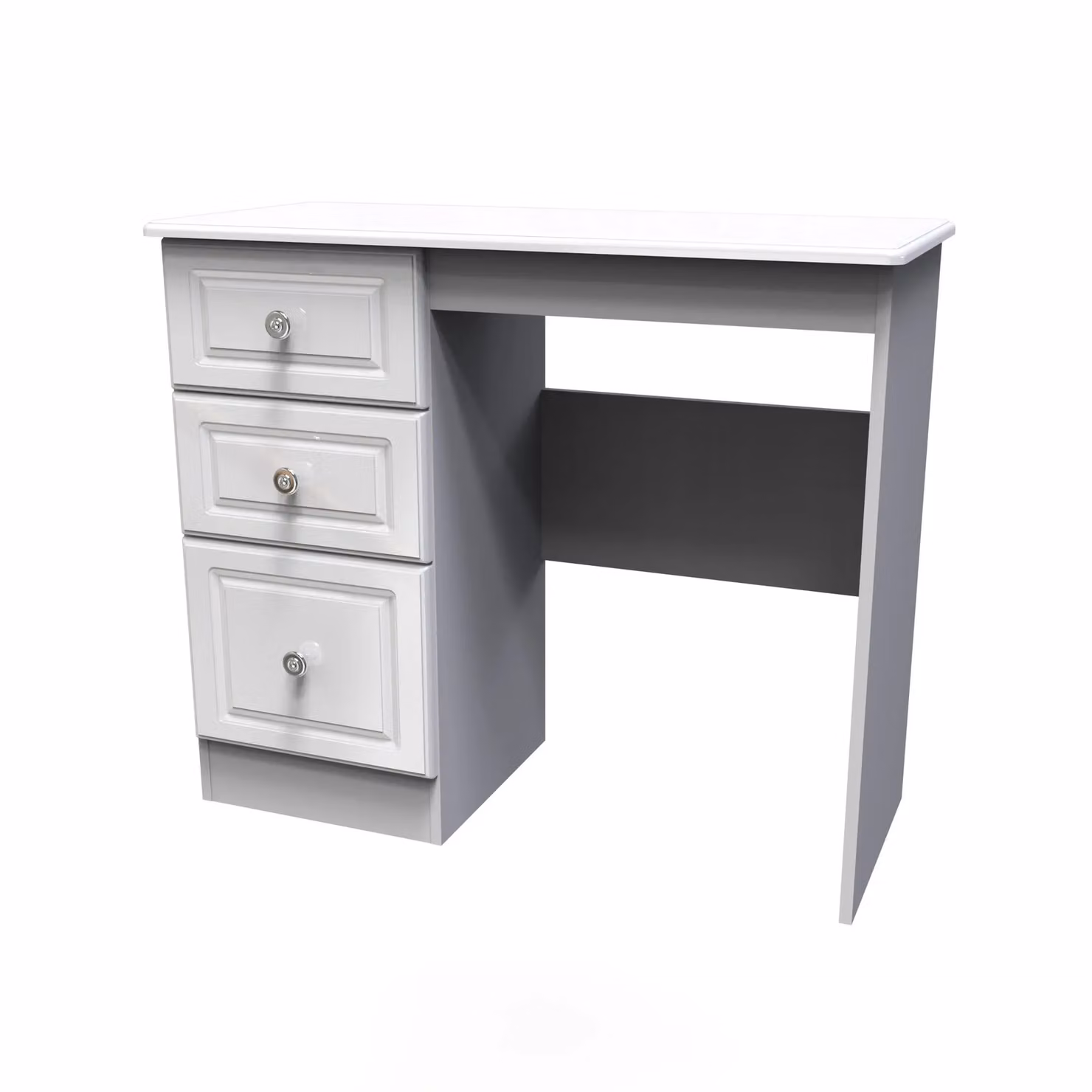 2 U Stirling 3 Drawer Vanity in White, Ready Assembled – 2