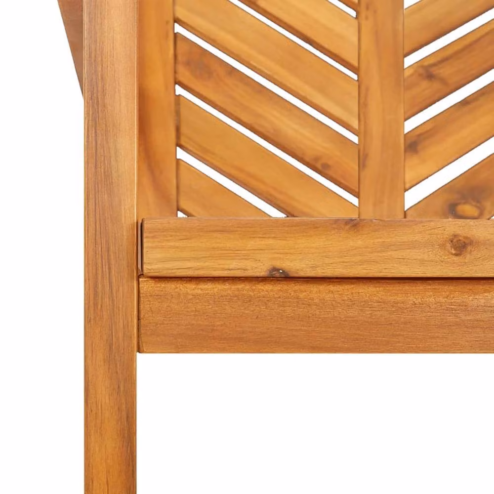 Berkfield Home Beautiful Set of 4 Rustic Acacia Wood Garden Dining Chairs in Brown – 4