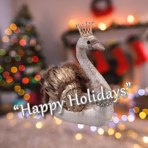 VFM e-Store Gold Christmas Swan Tabletop Decoration, W/D/H: 27 x 24 x 16 cm – 4