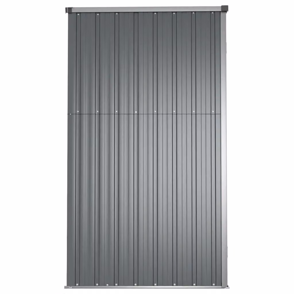 Berkfield Home Garden Tool Shed in Grey Galvanised Steel, W/D/H: 225 x 89 x 161 cm – 3