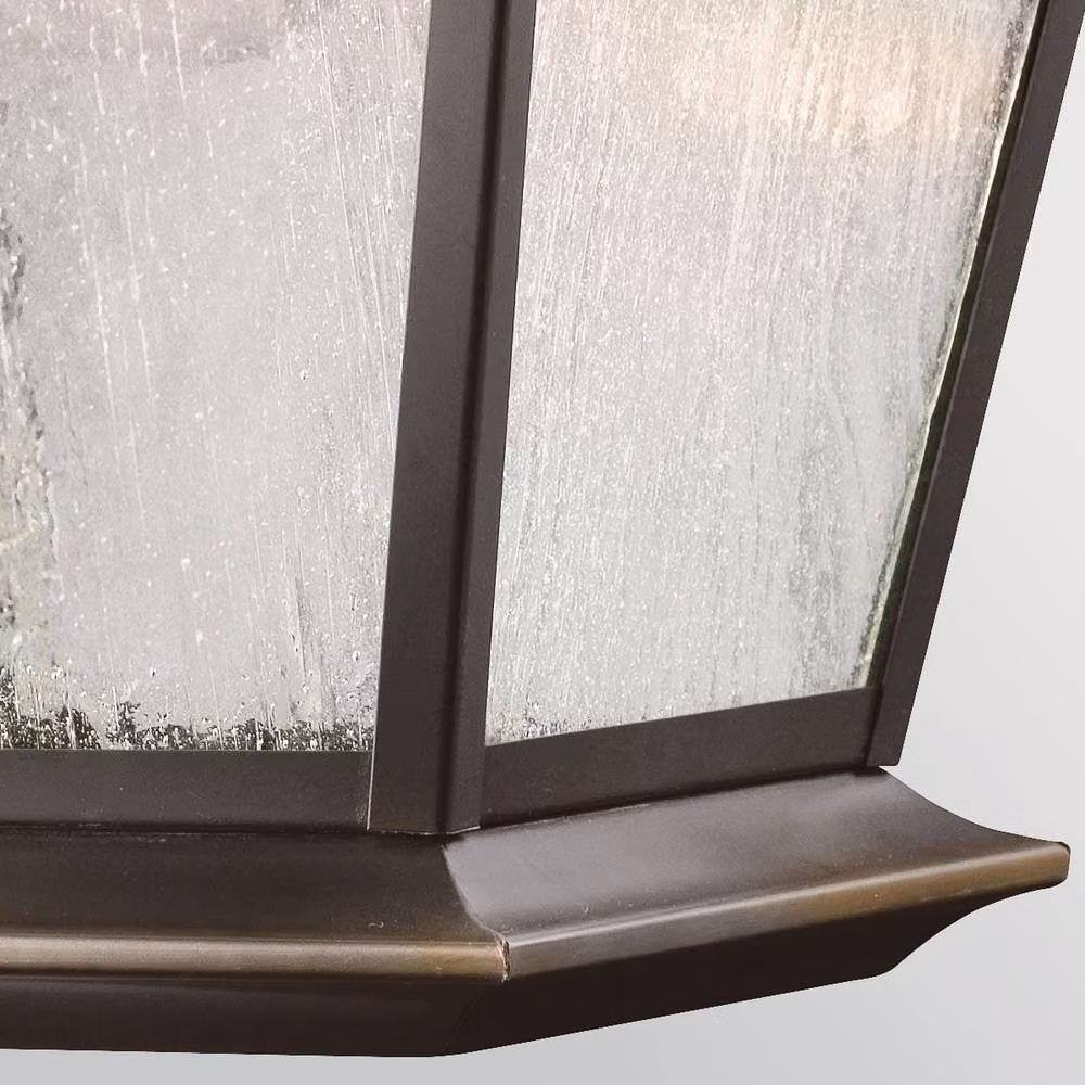 Netlighting Mount Vernon Large Wall Lantern in Old Bronze and Brown with Transparent Glass, IP44 Rated – 4