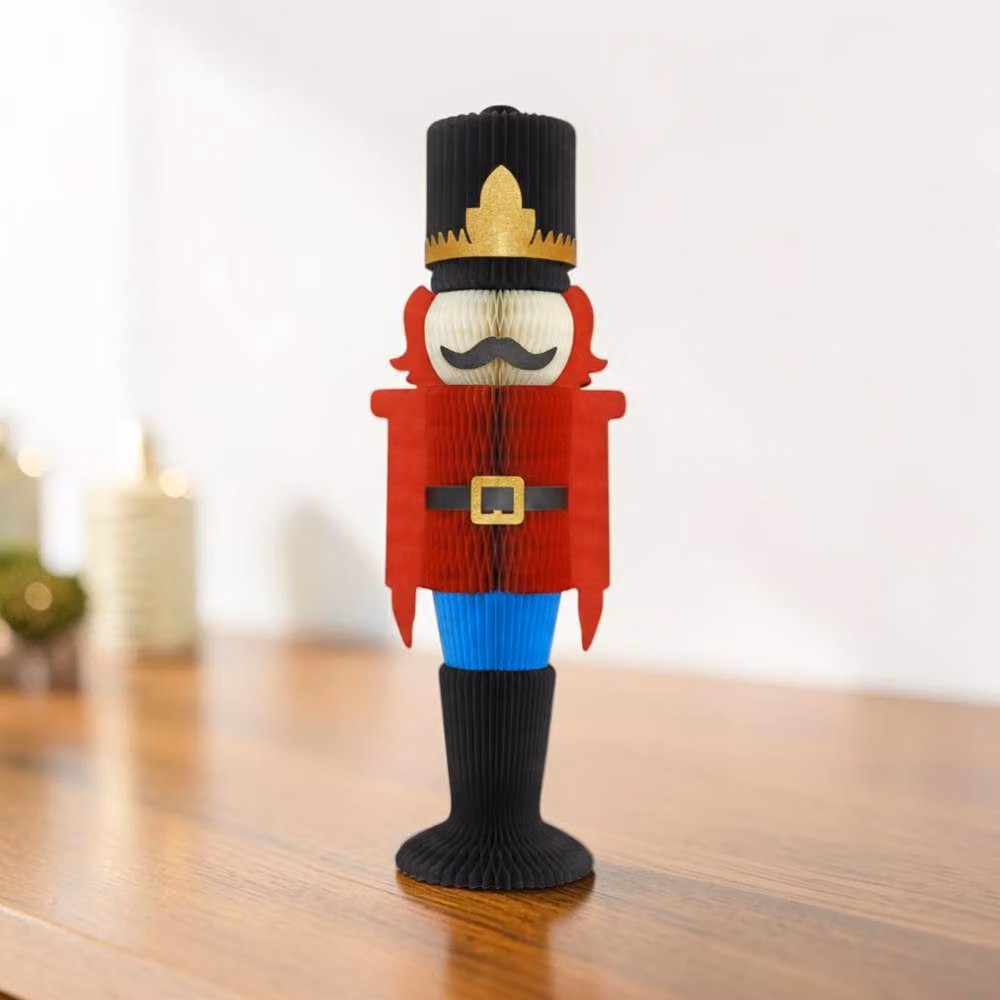 Four Candle Traditional Paper Nutcracker Christmas Decoration, Multicolour, Height: 100 cm – 2
