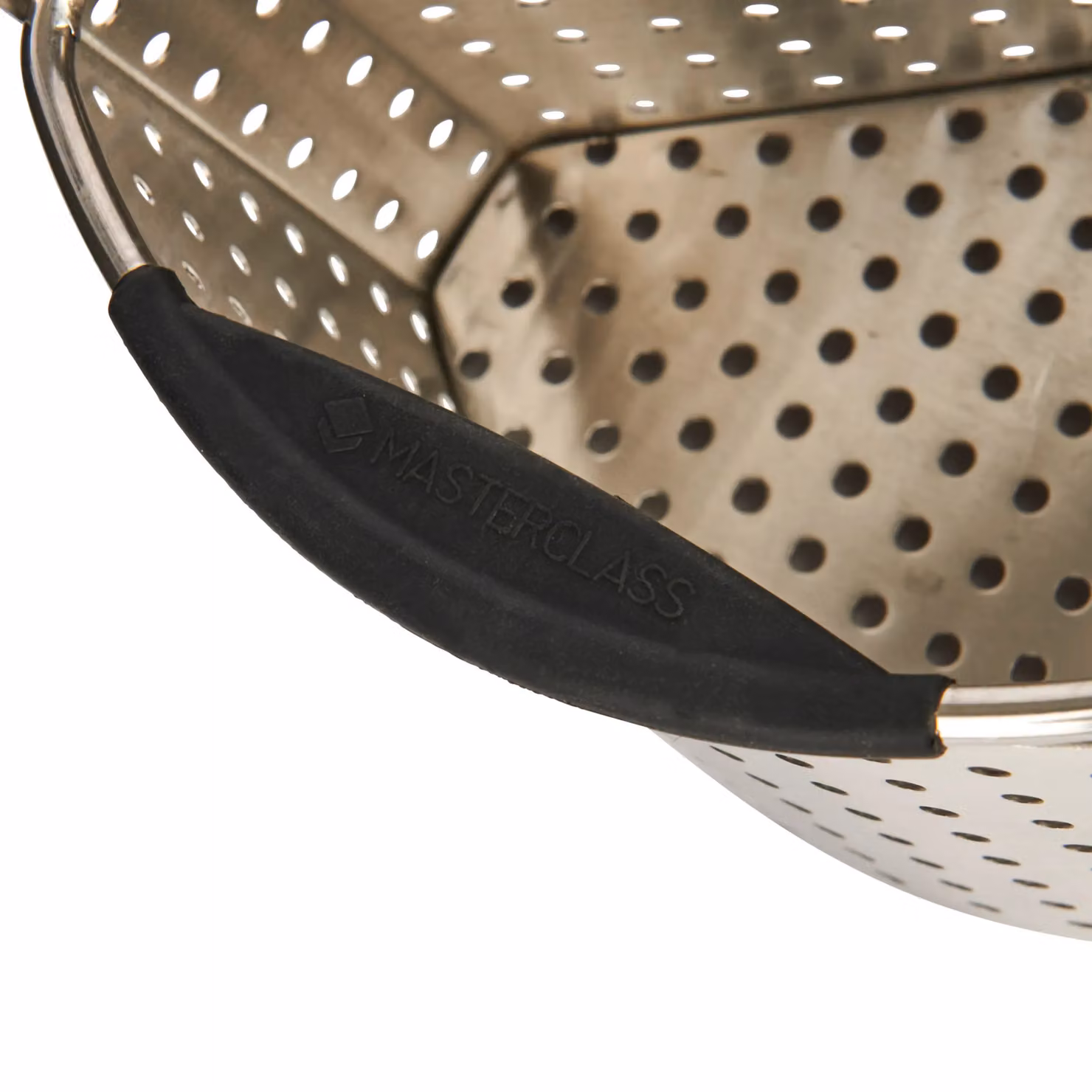 MasterClass Stainless Steel and Silicone Set of 3 Rectangular Saucepan Divider Baskets in Silver or Grey – 4