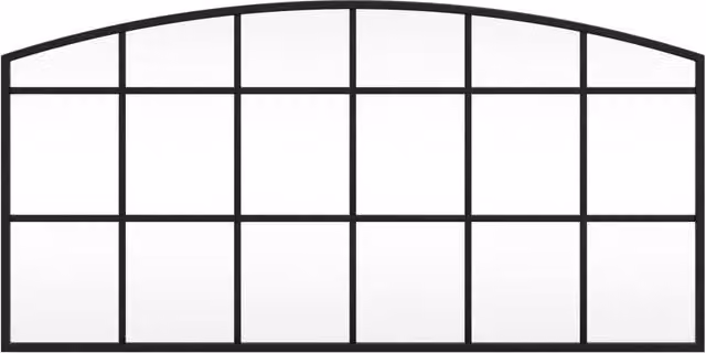 Berkfield Home Black Metal and Glass Wall Mirror, W: 80 cm, H: 40 cm