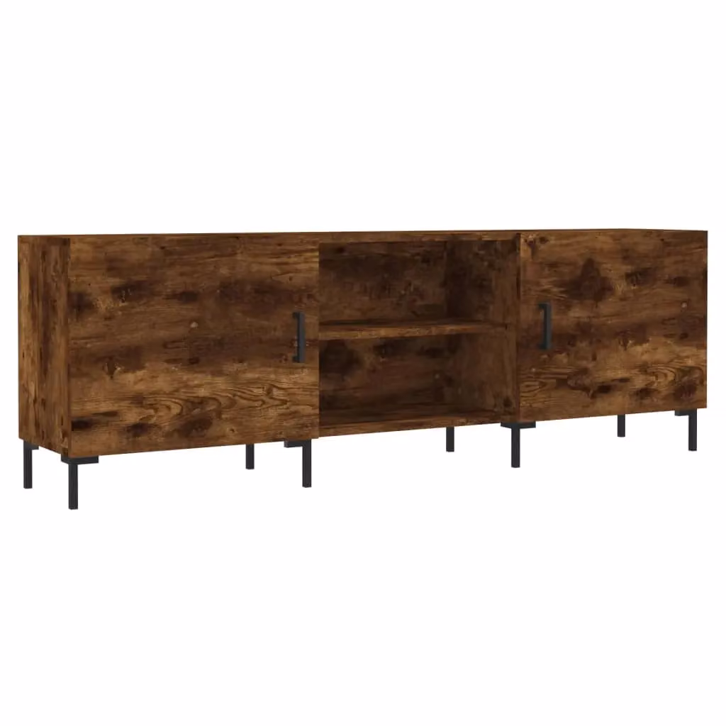 Berkfield Home Smoked Oak TV Cabinet in Brown, W/D/H: 150 x 30 x 50 cm – 2