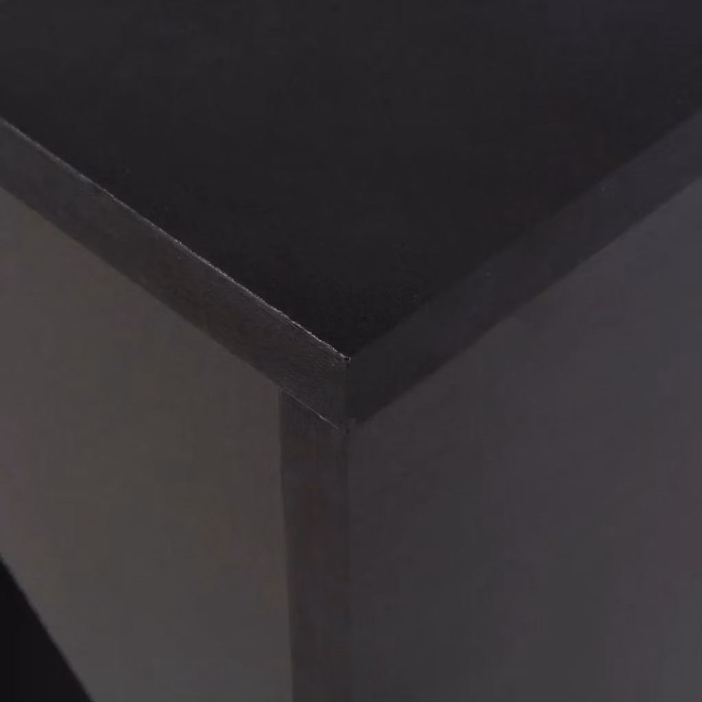 Berkfield Home Bar Table with Moveable Shelf in Black, W: 138 cm, D: 39 cm, H: 110 cm – 5