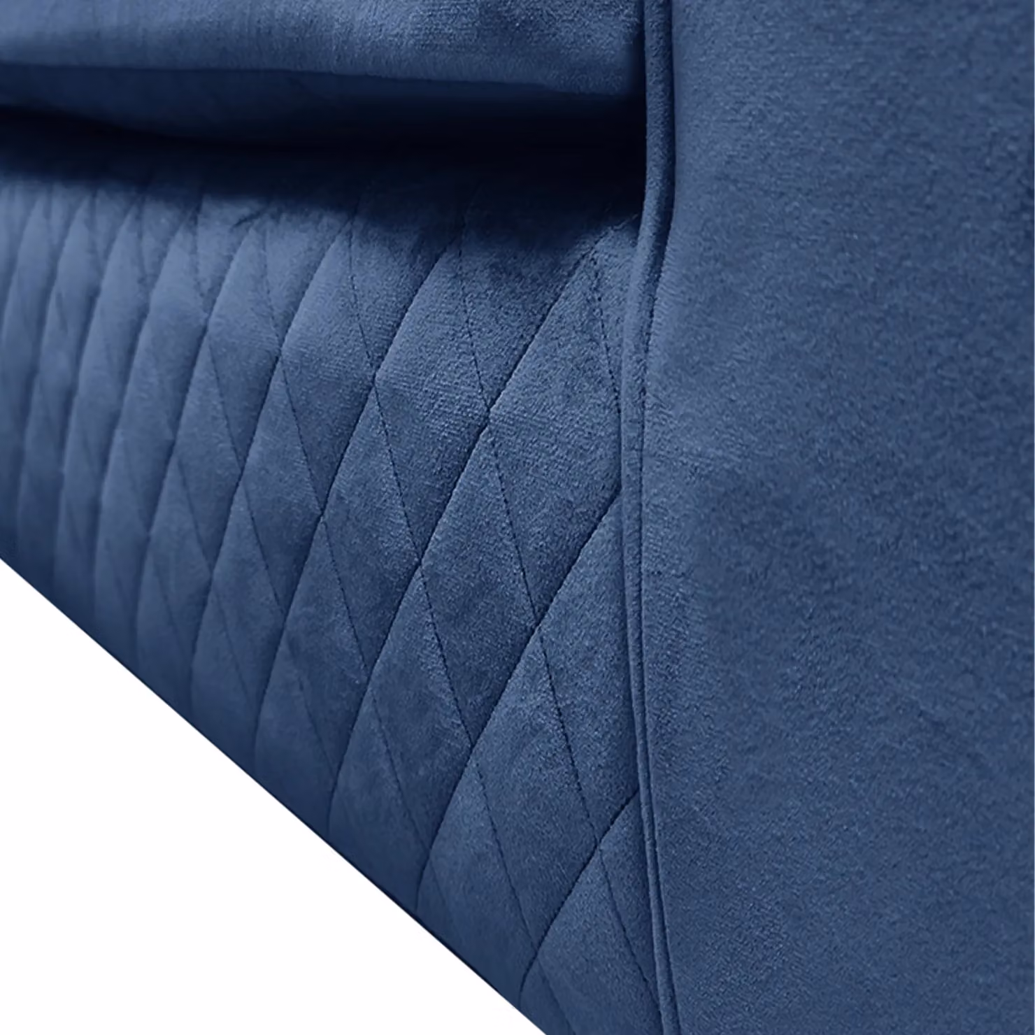 Furnishings For Less UK Victoria Soft Plush Velvet Fabric Sofa Set with 3 and 2 Seater Sofas in Blue – 3