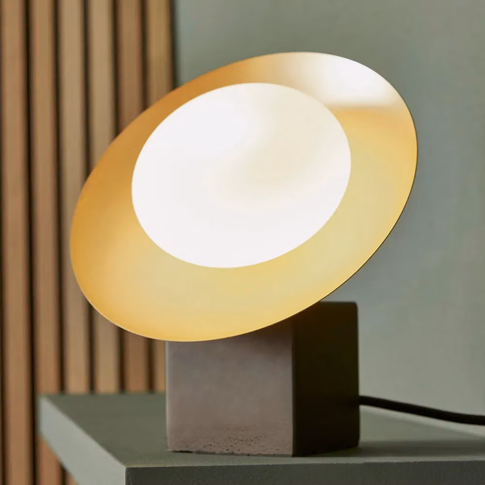 Loops Pebble Glass Table Lamp with Gold and Bronze Metalwork and Transparent Glass Shades – 4