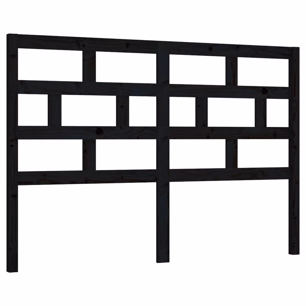 Berkfield Home Beautiful Bed Headboard in Black Solid Pine, W: 166 cm, D: 4 cm, H: 100 cm – 2
