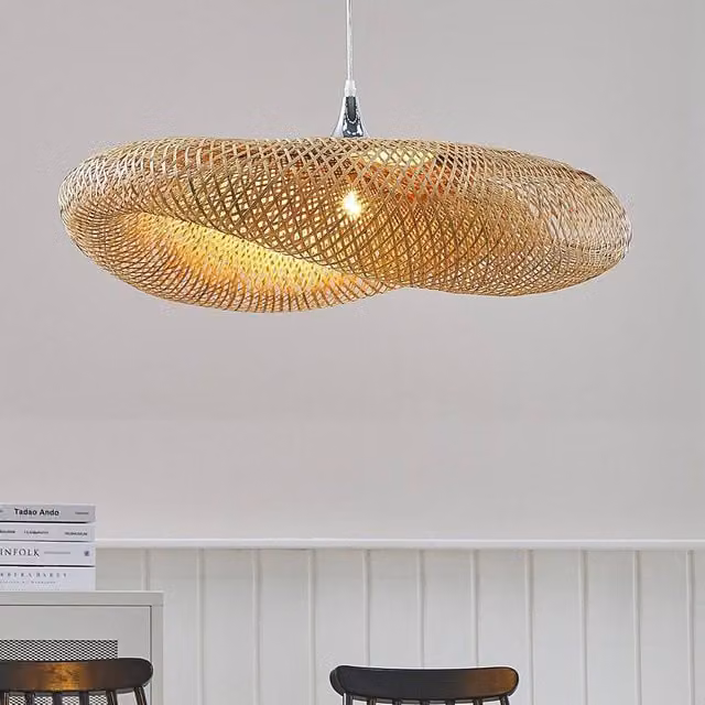 Wyld and Coco Natural Bamboo Pendant Lamp in Brown – 1
