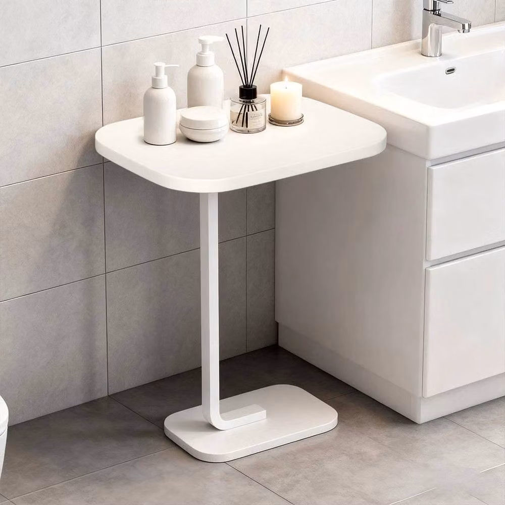 SPETLEK C-Shaped Compact Sofa Side Table in White – 4