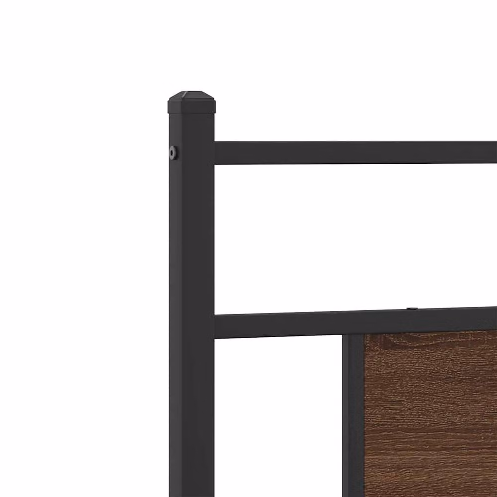Berkfield Home Durable Single Bed Frame in Brown Oak – 5