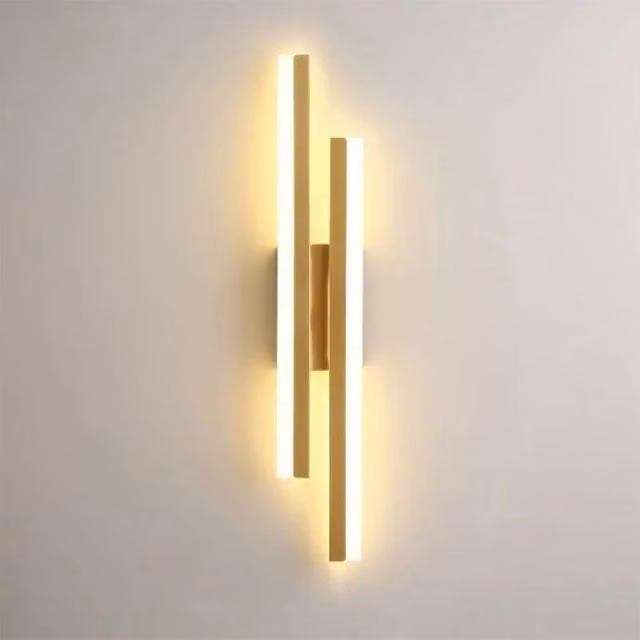 COMELY Modern LED Indoor Wall Light, 16W Gold/Brass Up and Down Linear Bar, Warm White 3000K