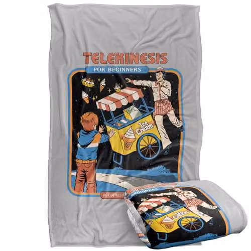 Steven Rhodes Telekinesis For Beginners Multicolour Fleece Throw Blanket W/D/H: 91 x 147 cm – 5