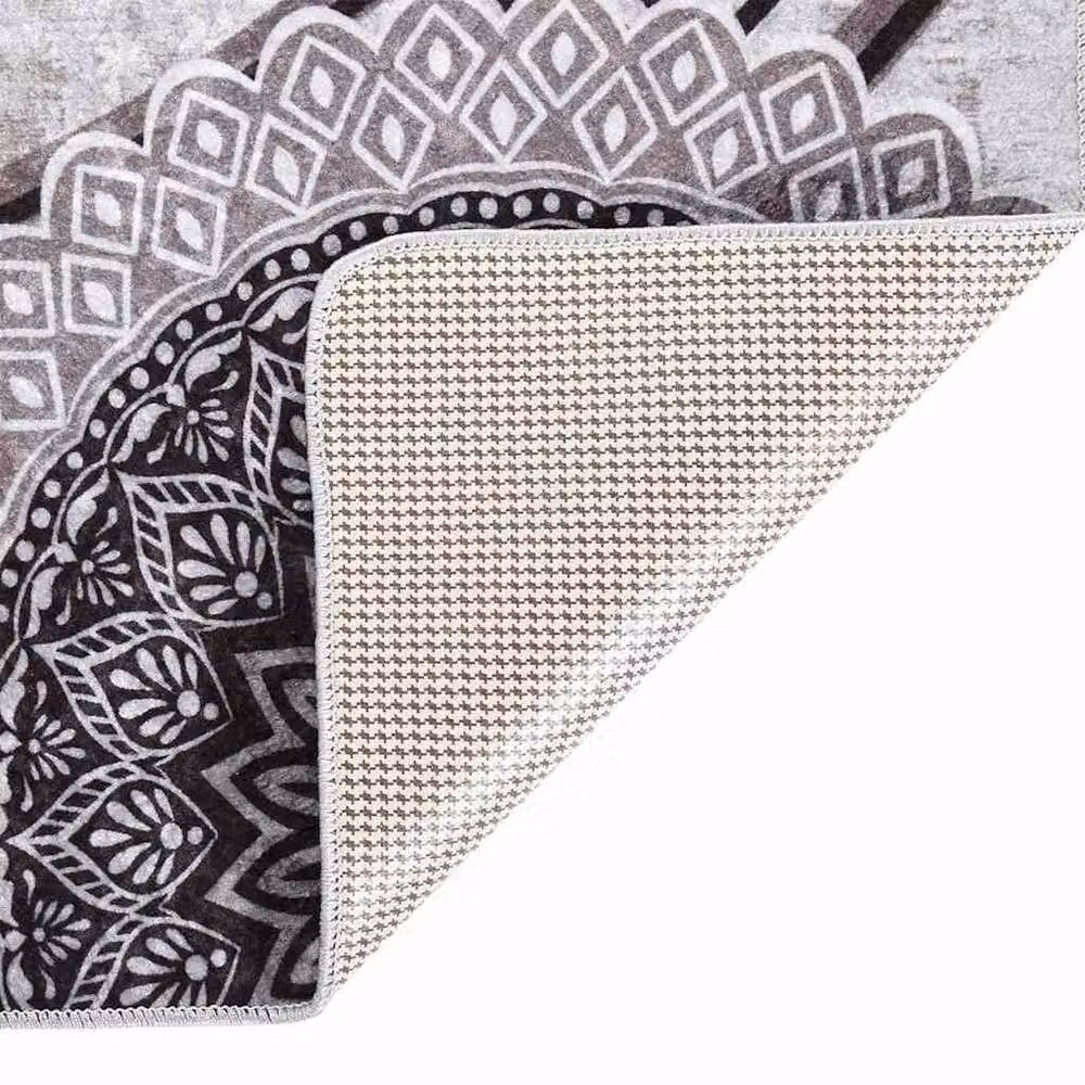 Berkfield Home Washable Multicolour Anti Slip Ornament Rug W/D: 80 x 300 cm