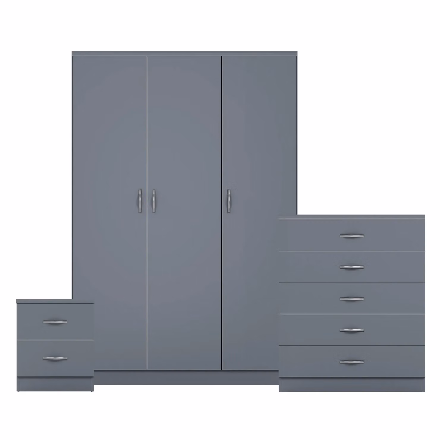 Vida Designs Modern Grey Matt Bedroom Set – 2