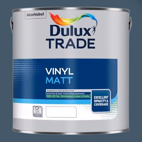 Dulux Trade Vinyl Matt Midnight Teal Petrol Paint 2.5 l