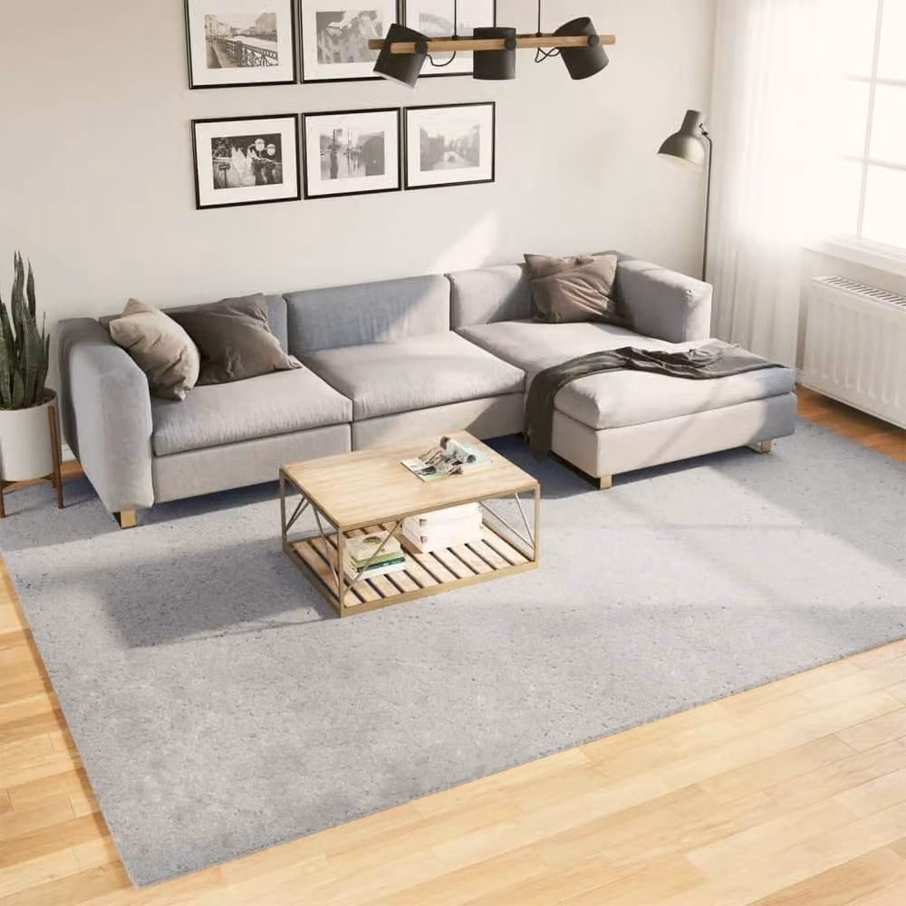 Berkfield Home HUARTE Grey Short Pile Washable Non-Slip Rug, W: 240 cm, D: 340 cm – 1