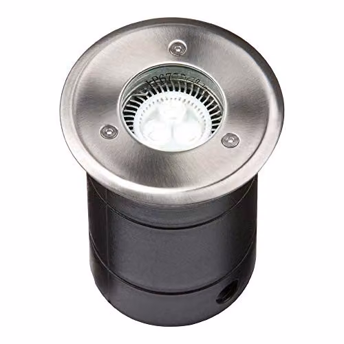 Netlighting LED Stainless Steel Ground Recessed Walkover Driveover Light, Grey, W/D/H: 14.0 x 14.0 x 10.5 cm, IP67 – 1