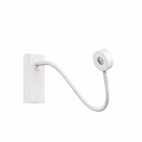 Netlighting Link LED Adjustable Wall Reading Light in White with Touch Dimmer, 175lm, 2700K Warm White