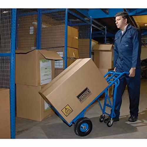 Draper 85673 3-in-1 Heavy Duty Steel Sack Truck, Blue – 2