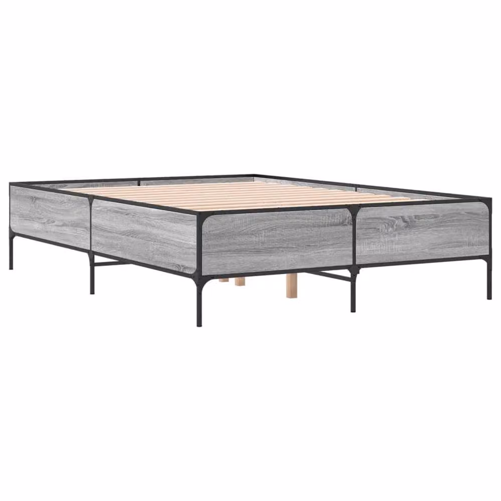 Berkfield Home Small Double Bed Frame in Grey Sonoma, W/D/H: 120 x 190 cm – 3