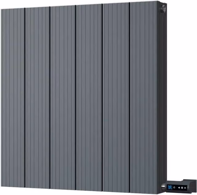 Thetford Anthracite Horizontal Double Panel Smooth Thermostatic WIFI Electric Radiator
