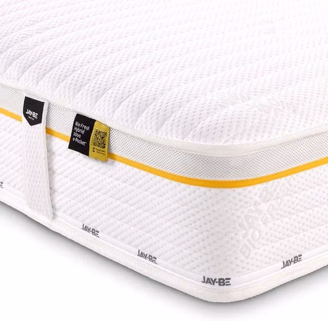 Jay-Be Bio Fresh Hybrid 2000 Antibacterial Pocket Sprung Mattress, White, W: 180 cm, D: 200 cm