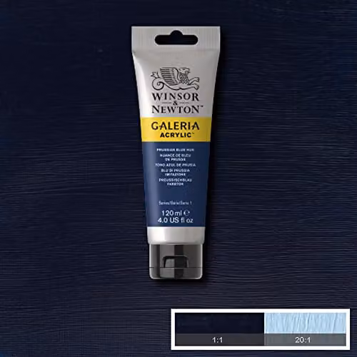 Winsor & Newton Galeria Acrylic Paint, Prussian Blue, 120ml – 3