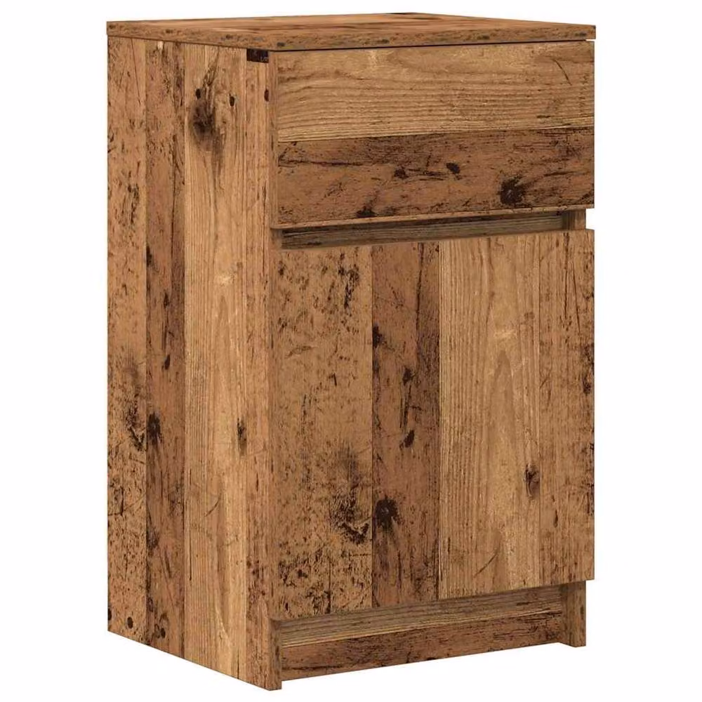Berkfield Home Durable Bedside Cabinet in Old Wood, W/D/H: 39 x 35 x 65 cm – 2