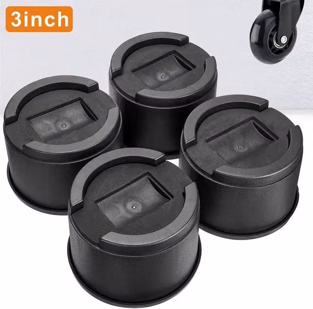 SPETLEK Heavy Duty Adjustable Bed Risers, Black – 1