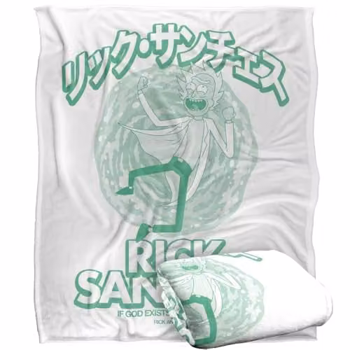 LOGOVISION Rick and Morty Rick Manga Mono Super Soft Fleece Throw Blanket, Multicolour, W: 152 cm, D: 127 cm