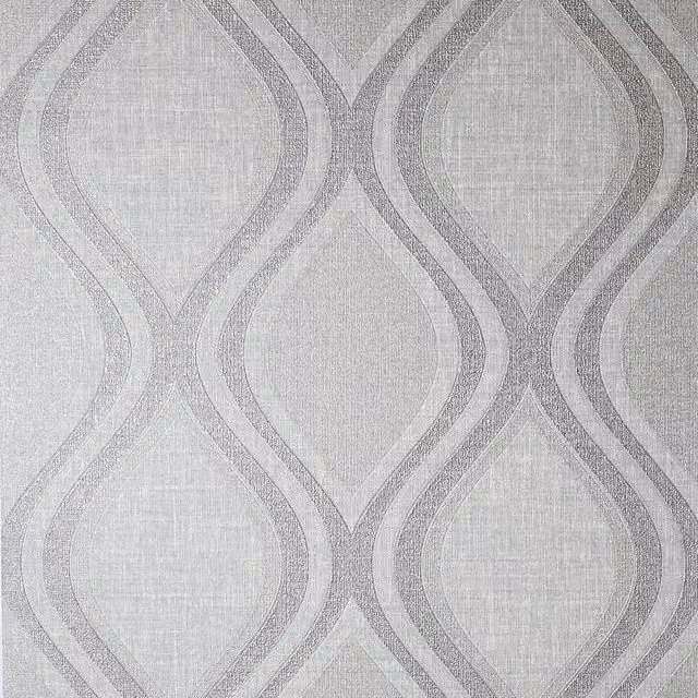 Arthouse Curve Abstract Wallpaper in Grey