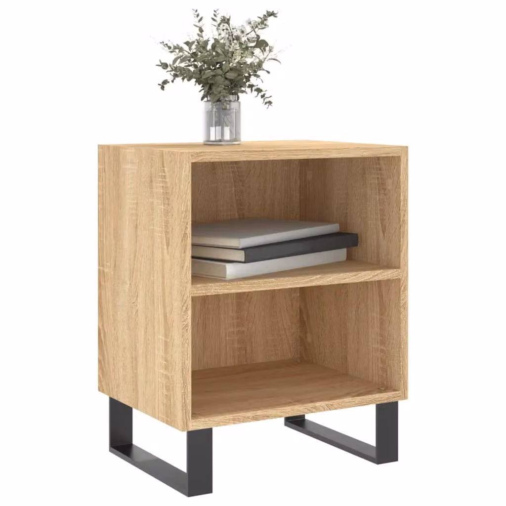 Berkfield Home Set of 2 Sonoma Oak Bedside Cabinets in Brown, W/D/H: 40 x 30 x 50 cm – 2