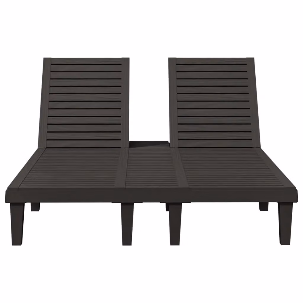 Berkfield Home Double Sun Lounger in Black, W/D/H: 155 x 138 x 83 cm – 3