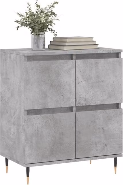 Berkfield Home Concrete Grey Sideboard in Engineered Wood, W/D/H: 60 x 35 x 70 cm – 1