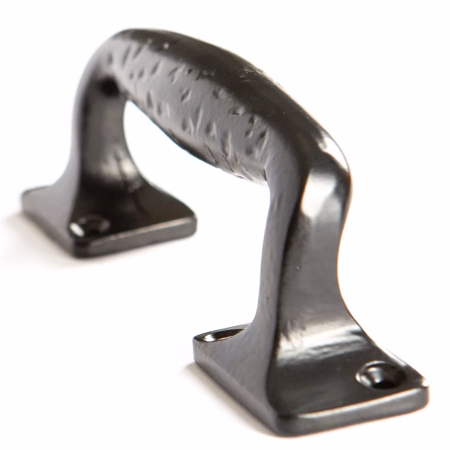Hammer and Tongs Forged Iron Barn Door Handles in Matt Black, Pack of 4 – 2